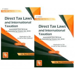 GPC Publication's The RCC for CA Final Direct Tax Laws and International Taxation Nov 2019 Exam by CA. Ravi Chhawchharia [2 Vols. For Old & New Syllabus]